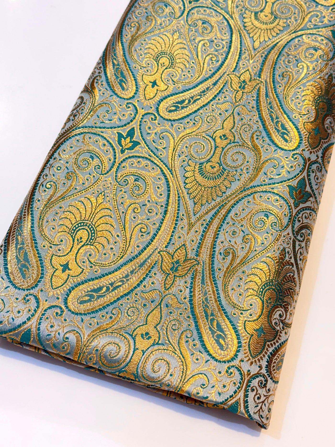 Sea Green Banarsi Brocades Talwar Pattern 44 inch width