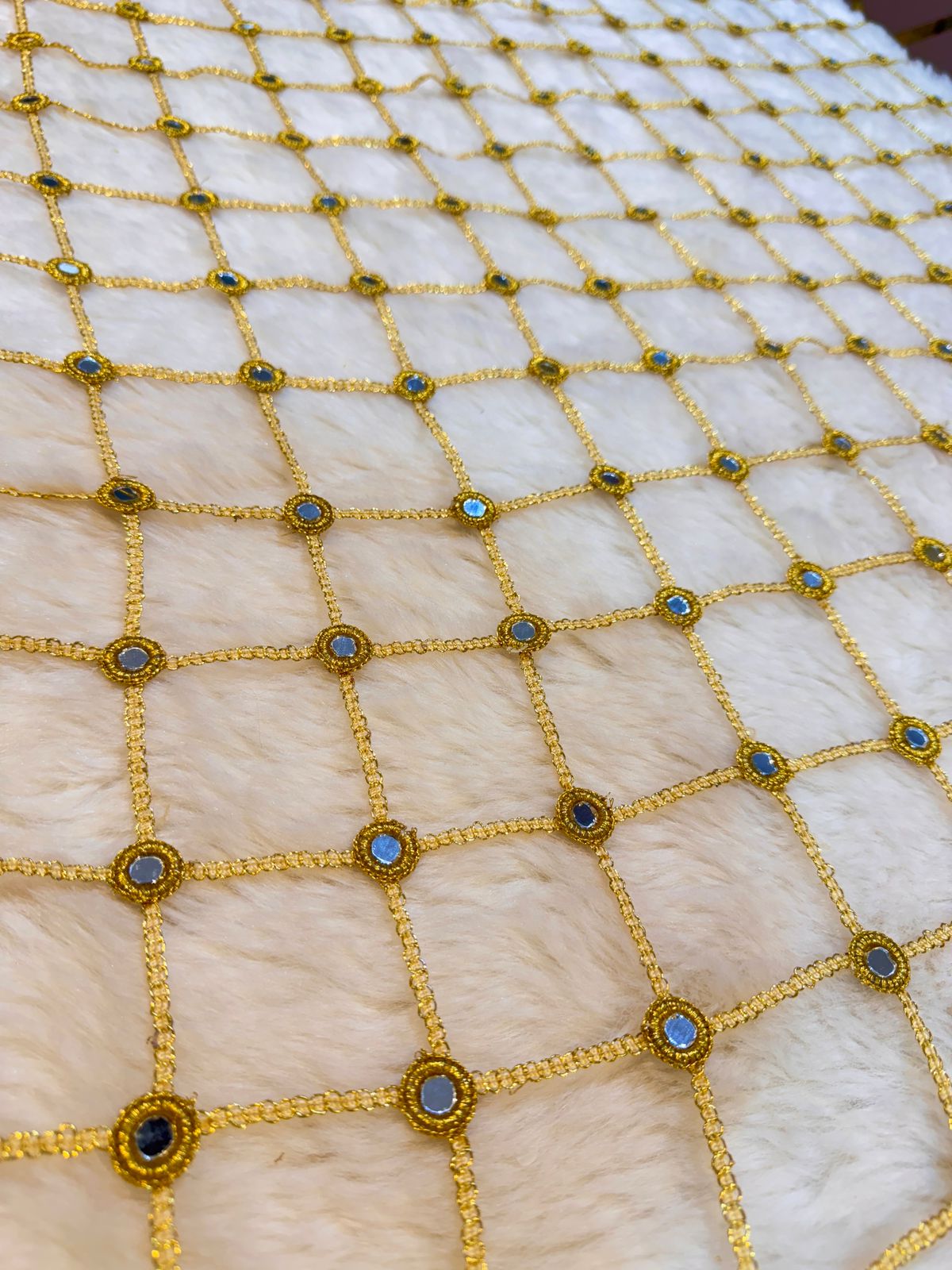 Preorder -Viral Crochet Real Handwork Mirror Dupatta (Dispatch after 20 Days)