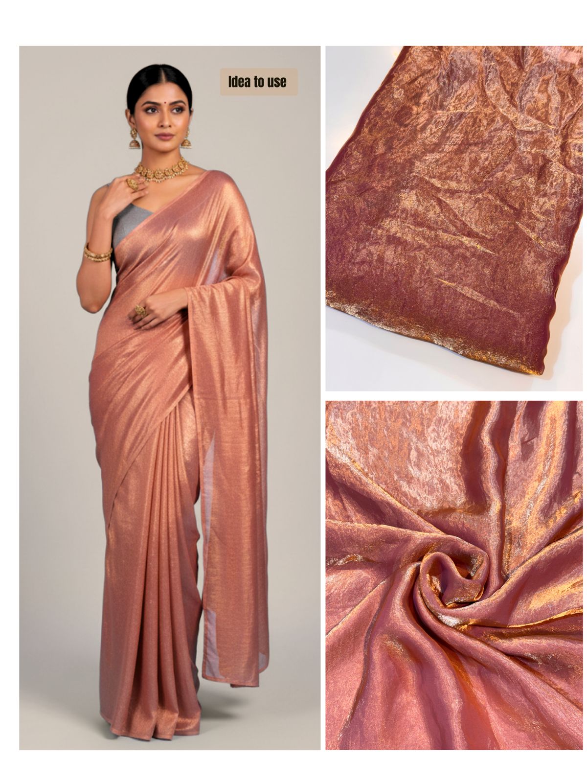Supersoft Two Tone Satin Organza Fabric 44 inch width (Shde BF-2812)
