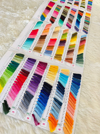 Telephone Thread Shade Reference Chart For Matching (more than 450 shades )