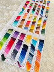 Telephone Thread Shade Reference Chart For Matching (more than 450 shades )