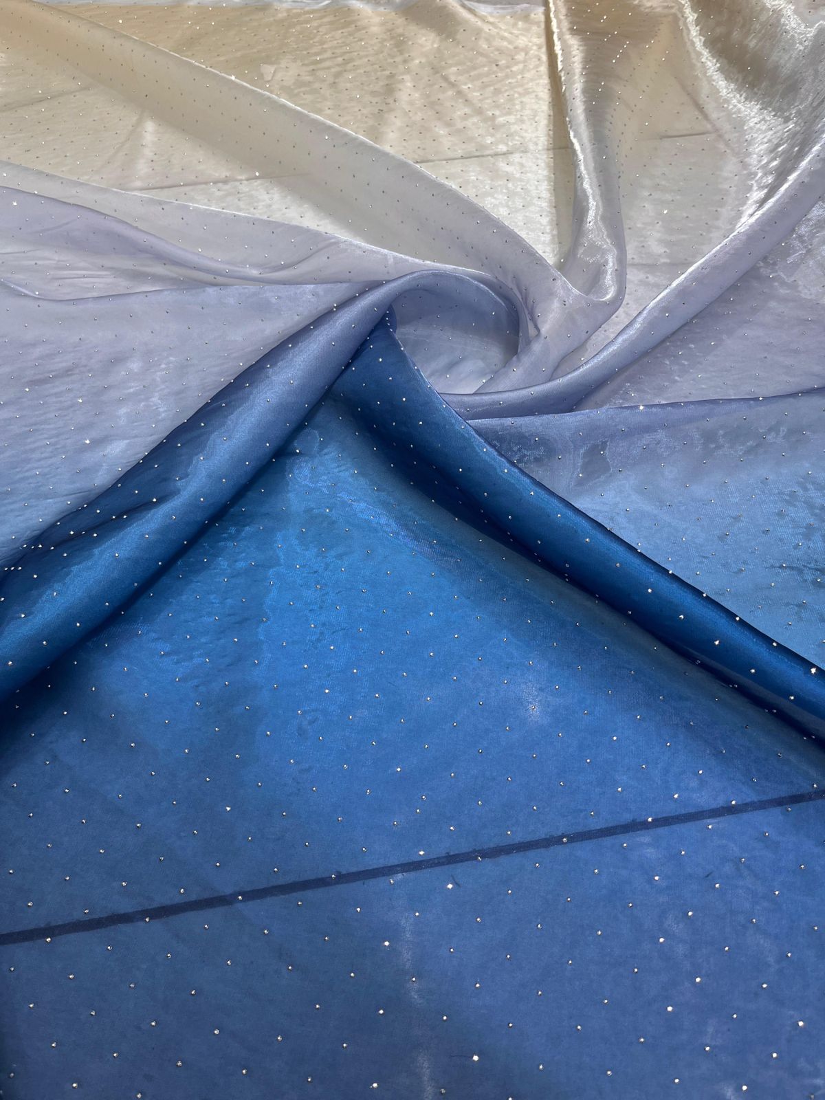 Shaded Organza with Siroski Work 54 inch width
