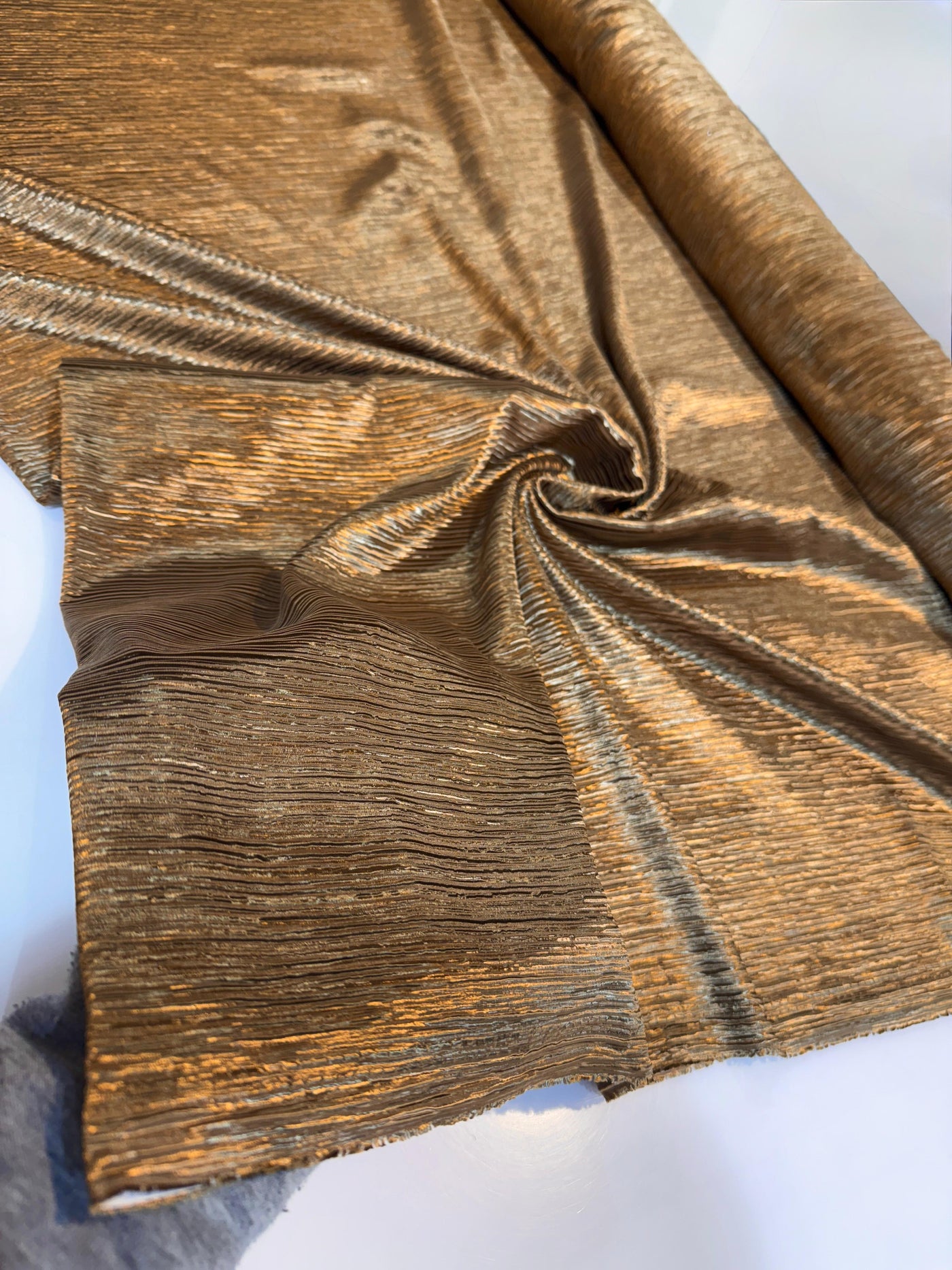 Gold Imported Satin lurex Self Stripe Fabric For making Dresses 54 inc –  Fabric Forever
