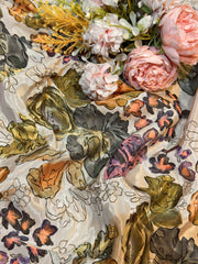 (Wholesale Pack Of 20 meter -Dispatch After 7 days )  Pure Viscose Crape Prints  (Design - RA02647-1)