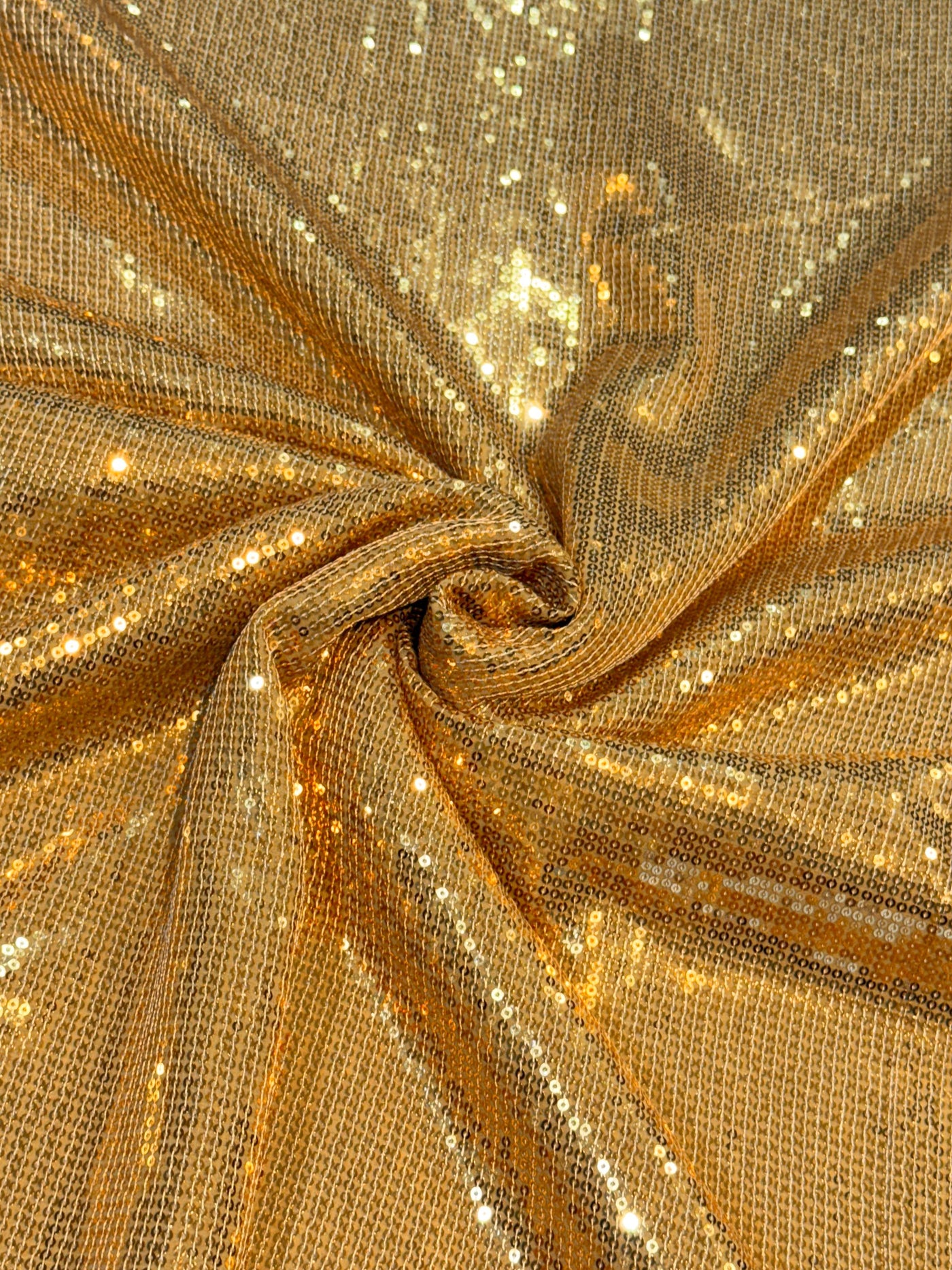 Gold Georgette Flat Sequins Sheet Embroidery 44 inch width