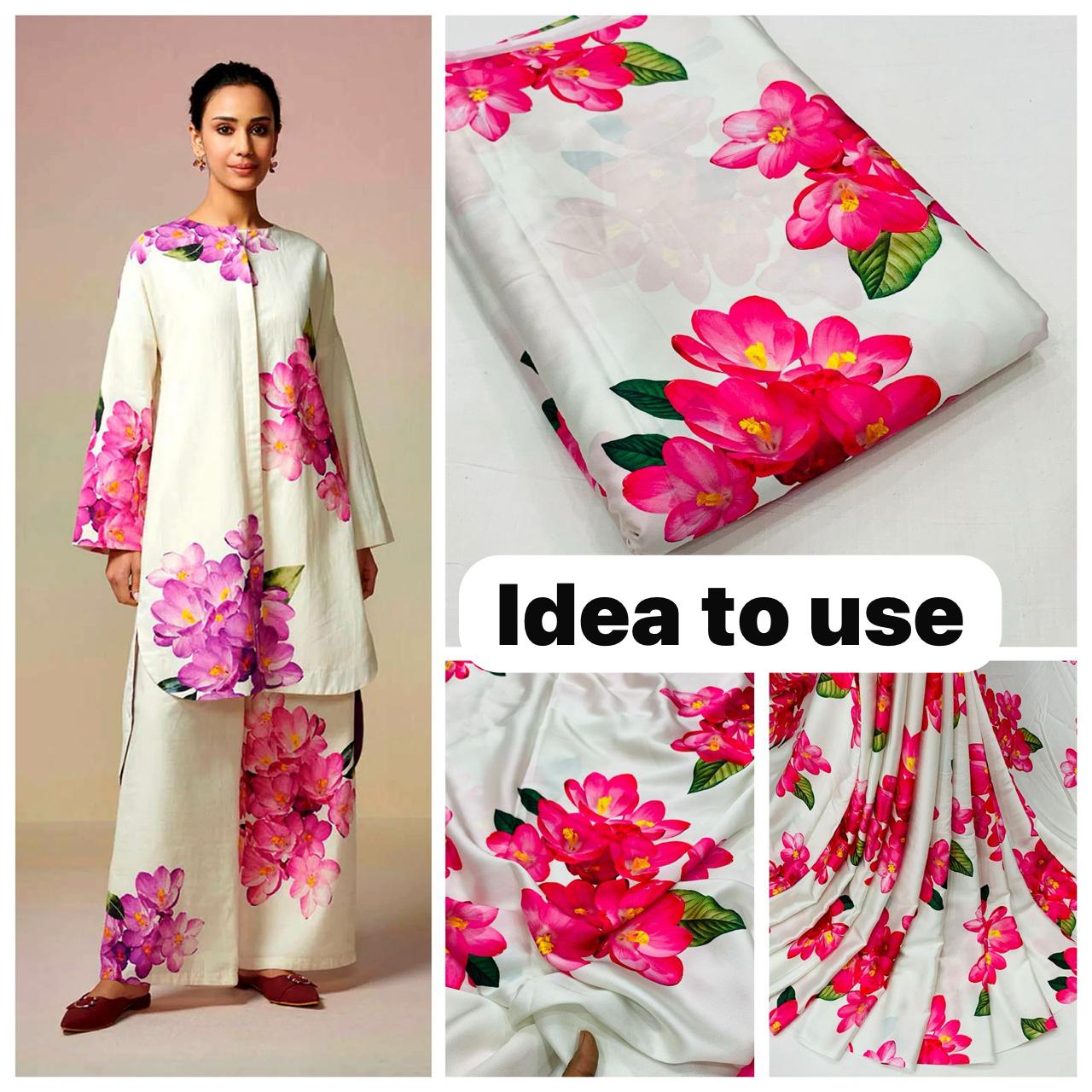 Satin Georgette Print 44 Inch Width