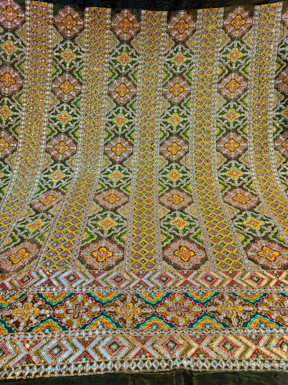 Guzarish Crape Floral Embroidery  48 inch width