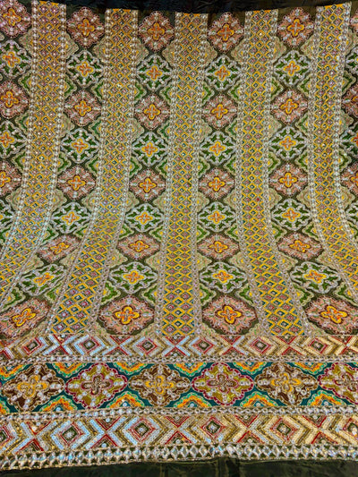 Guzarish Crape Floral Embroidery  48 inch width