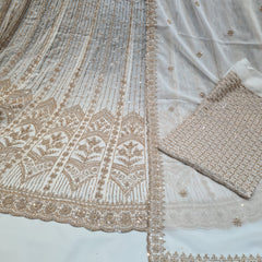 Pure Georgette Handwork Lehenga Choli Dupatta Sets  Dyeable (R)