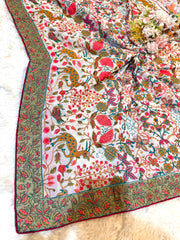 White Original Georgette Shikargarh Dupatta 2.30 Meter Length