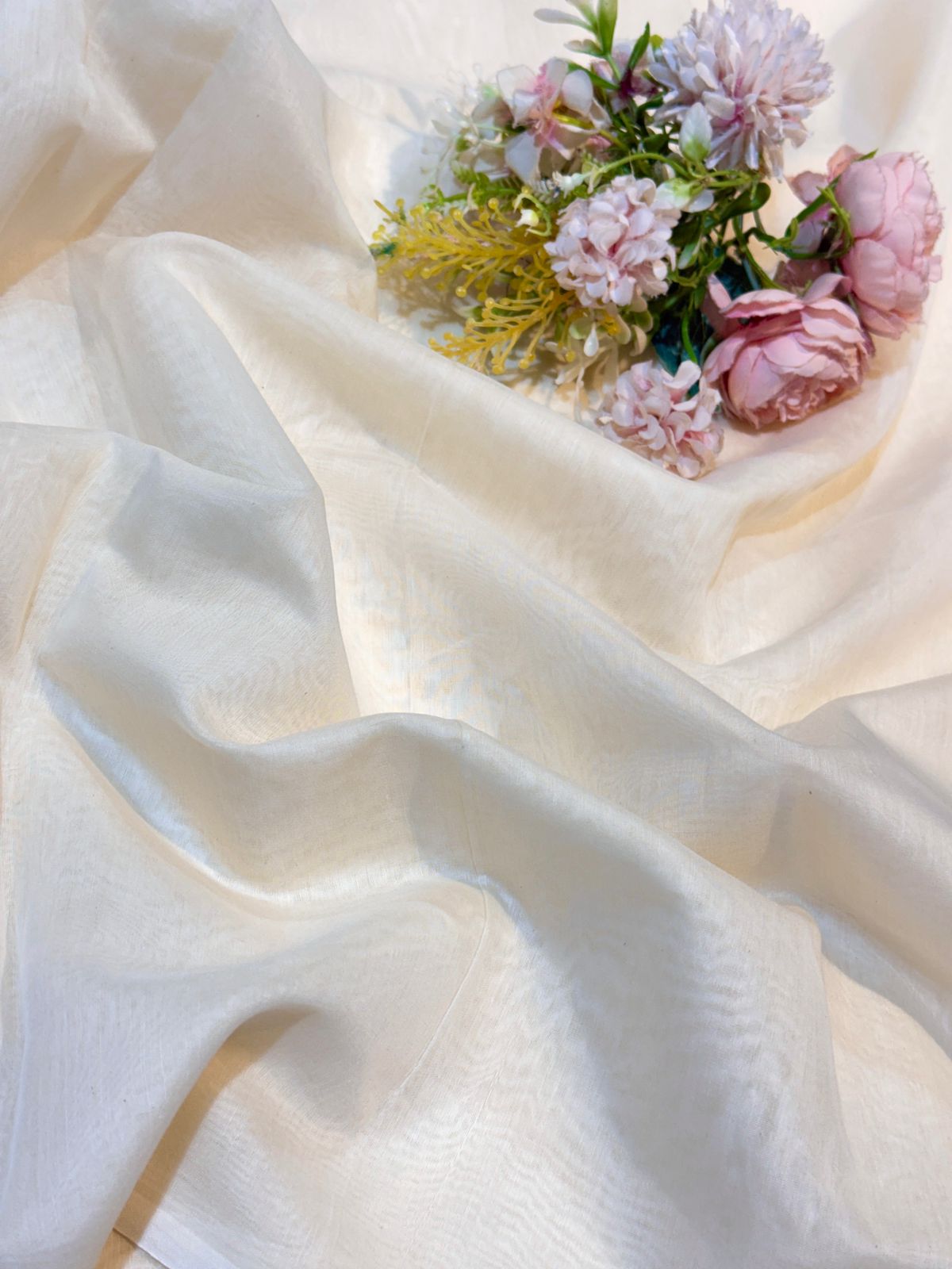Original Banaras Pure Chanderi Dyeable 70 GSM Quality – Fabric Forever