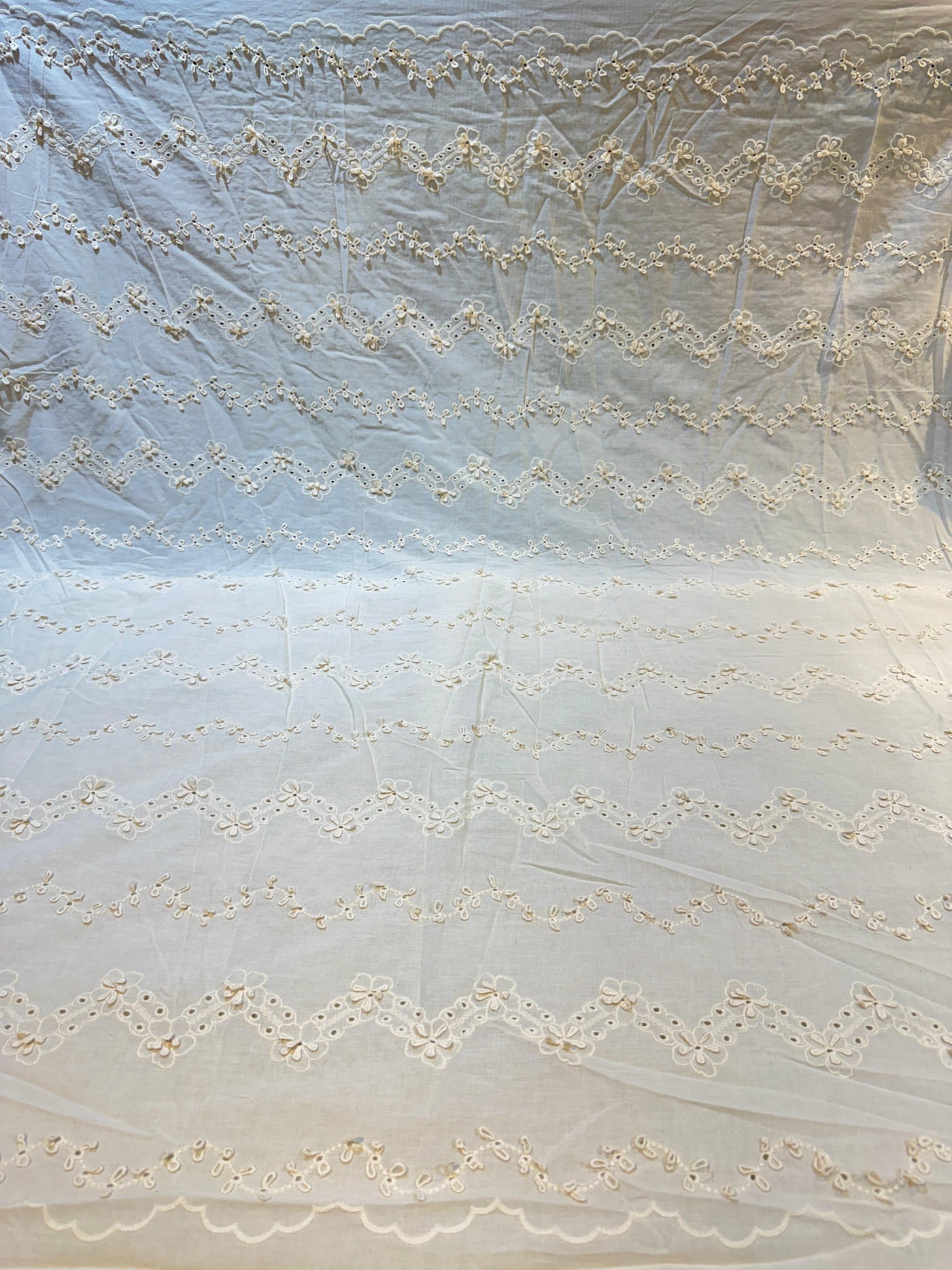 Imported Pure Cotten Chikan Lacework 48 inch width