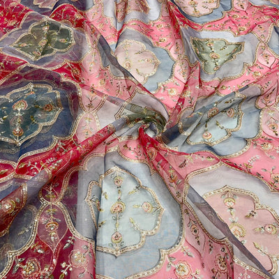 Organza Prints with Embroidery 44 Inch width