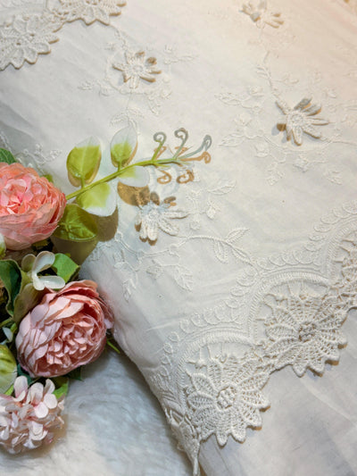 Imported Pure Cotten Chikan Lacework 48 inch width