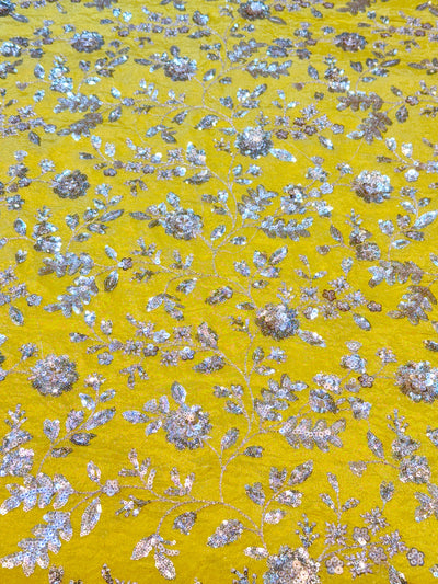 (Mix Match Combinations ) - Pure chinon sequins Work Shirt / Pure Chinon double Side Border Dupatta