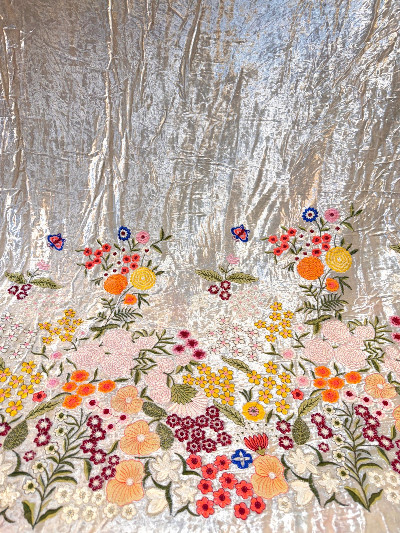 Kiara Pure Velvet Thread and Zari Embroidery with Daaman Design 50 inch width