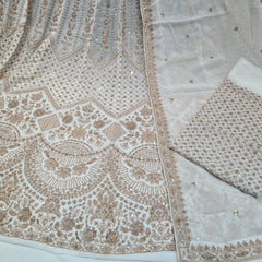 Pure Georgette Handwork Lehenga Choli Dupatta Sets  Dyeable (R)