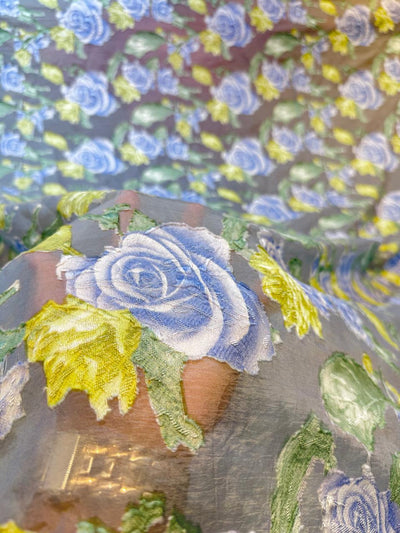Rose Imported Organza Jacquard  54 Inch  width