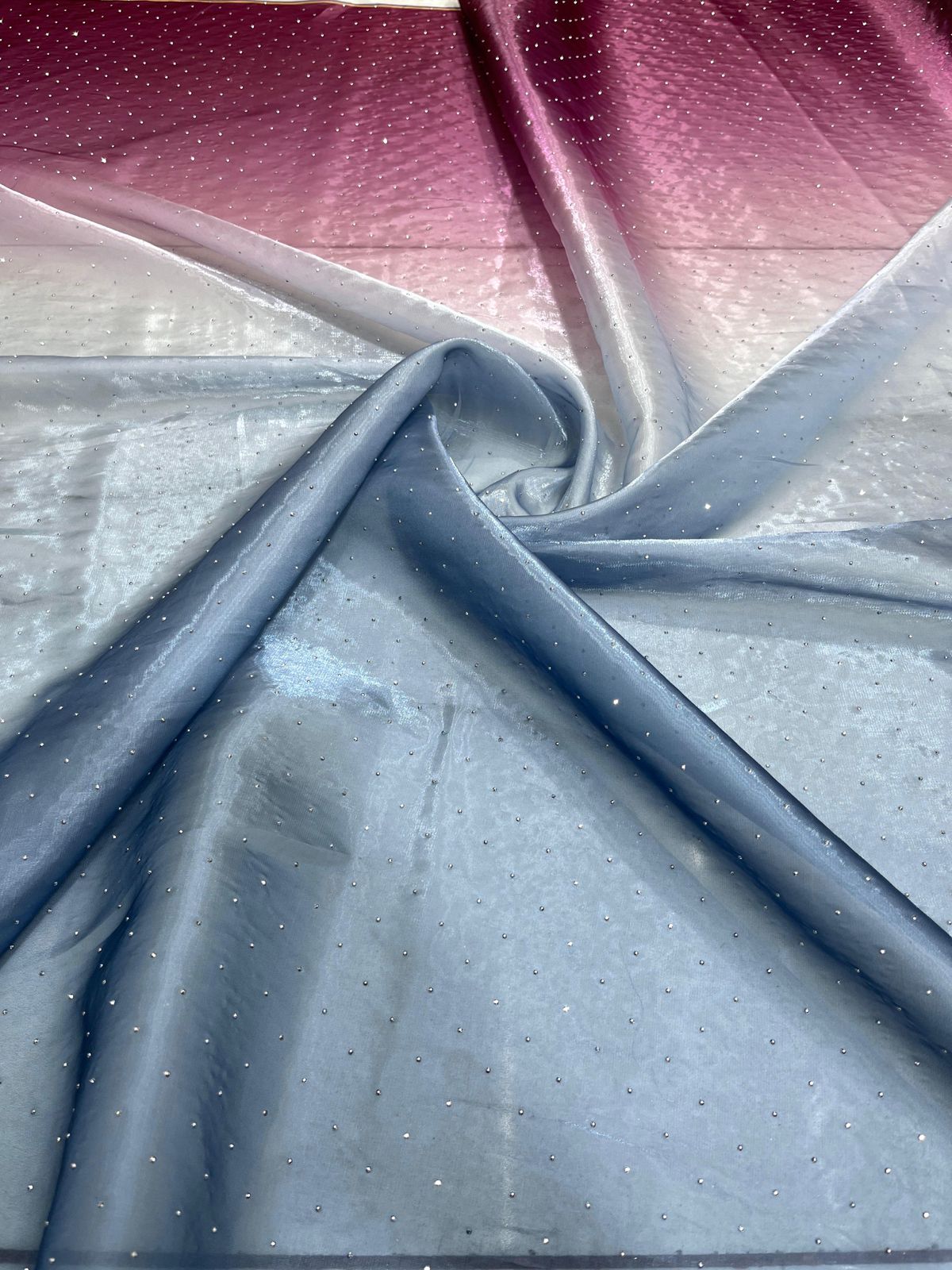 Shaded Organza with Siroski Work 54 inch width