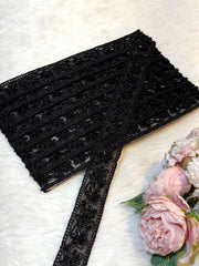 (Wholesale pack of 9 meter ) Lace Border With Cutdana and Sequins Work