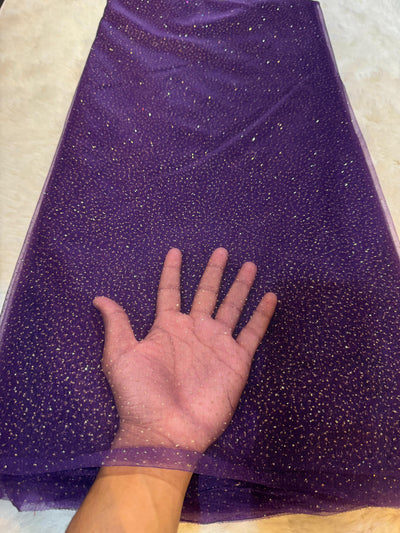 (Wholesale Pack of 10 Meter ) Imported  Sparkle Nets 54 inch width Glitter