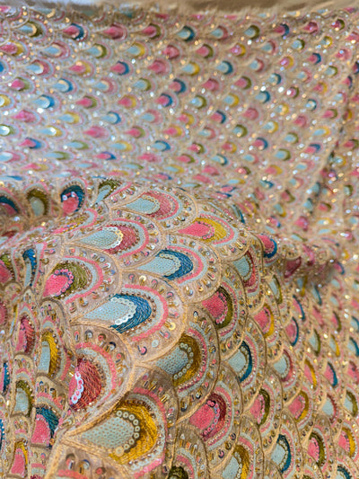 Seerat Pure Zari Tissue Handwork Embroidery 44 inch width