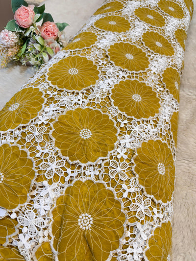 Fazil Georgette Crossia Imported Cutwork 54 Inch Width