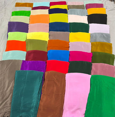 Pure Viscose Crape Plain Colors 44 Inch Width Solid Colors