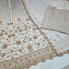 Pure Georgette Handwork Lehenga Choli Dupatta Sets  Dyeable (R)