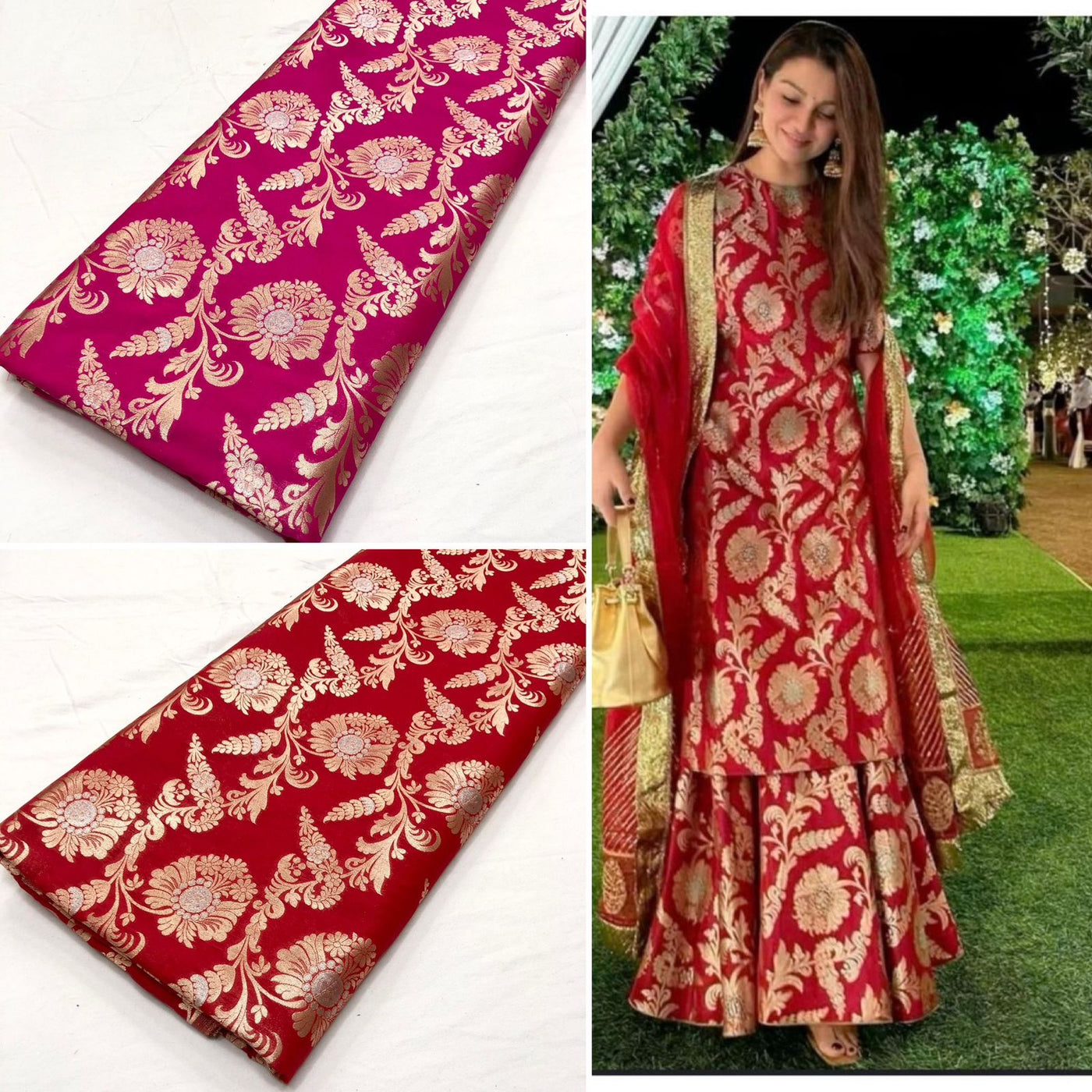 Pure Silk Banarasi Jacquard 44 Inch width