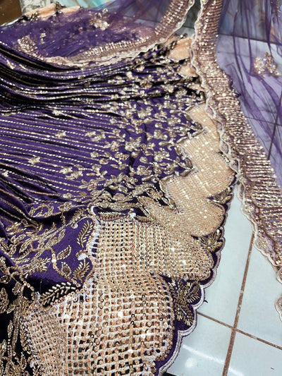 (Mix and Match ) Pure Velvet Handwork Embroidery 54 inch width / Net Dupatta With Two side Borders  37 inch width
