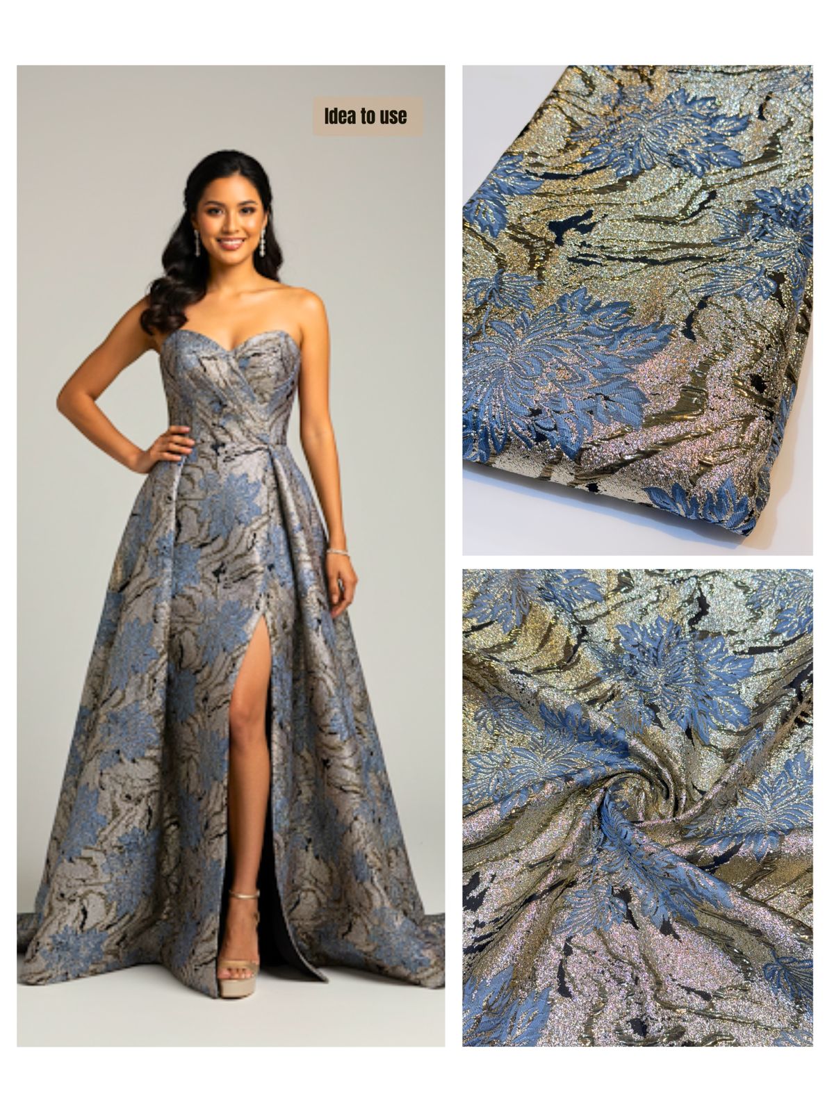 Fiora Big Width Korean Organza Jacquard Fabric 55 inch width