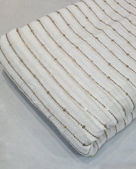 (Precut of 0.90 Meter) Georgette Mokesh Dyeable Embroidery
