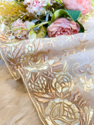 Pure Organza Parsi Gara Threadwork Dupatta Limited Edition 2.50 meter length
