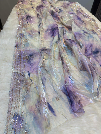 Unjum Jimmy Choo Handwork Dupatta 50 Inch width With Two side Borders