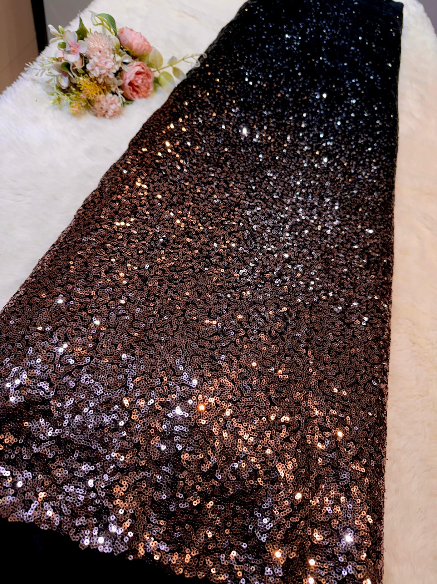 Net Shaded Sequins Embroidery 54 Inch Width
