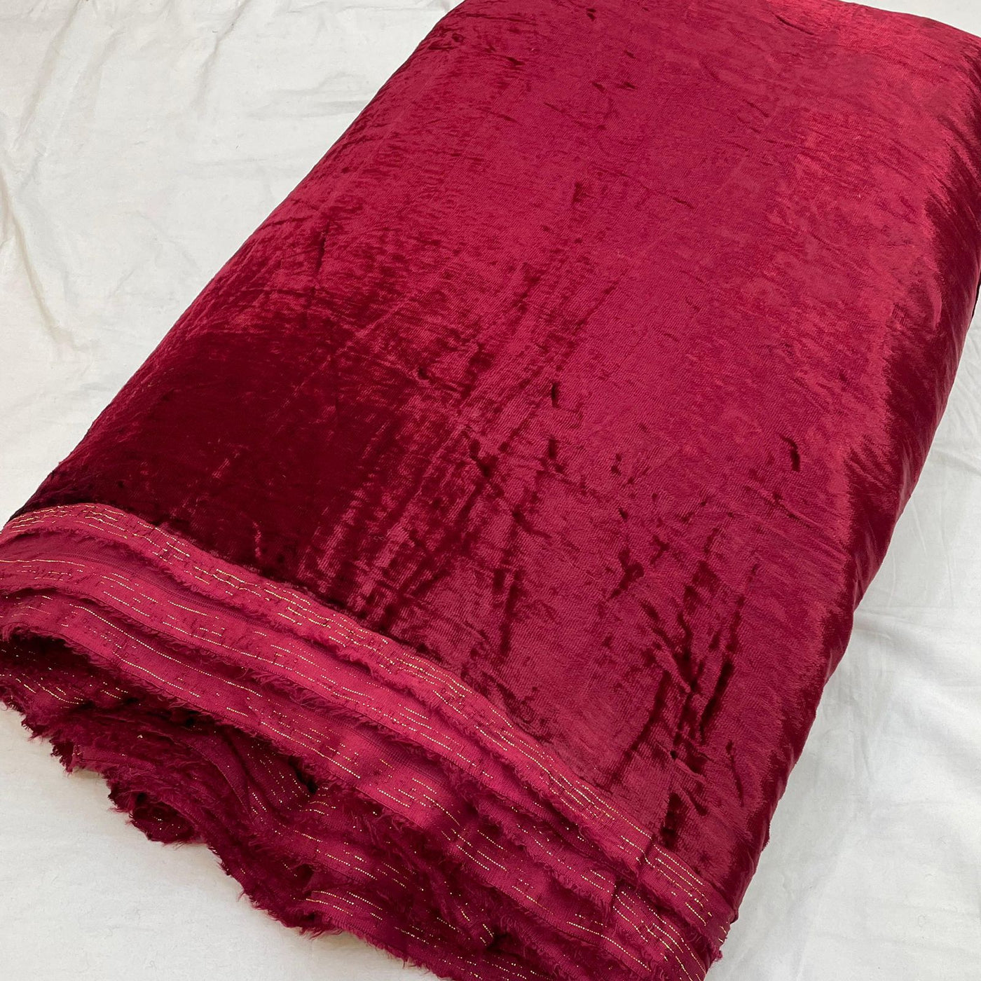 Maroon Viscose Velvet 44 inch width (Shade -7026 More )