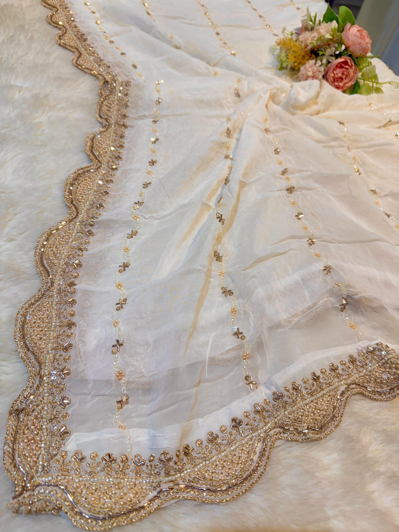 Mehz Pure Viscose Georgette Dyeable Dupatta (2.40 Meter length)