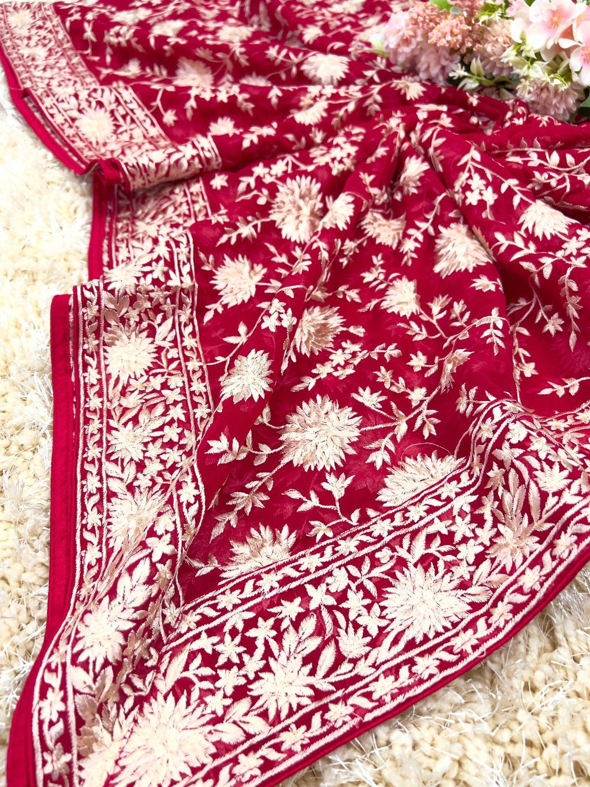 Georgette Parsi Gara Dupatta