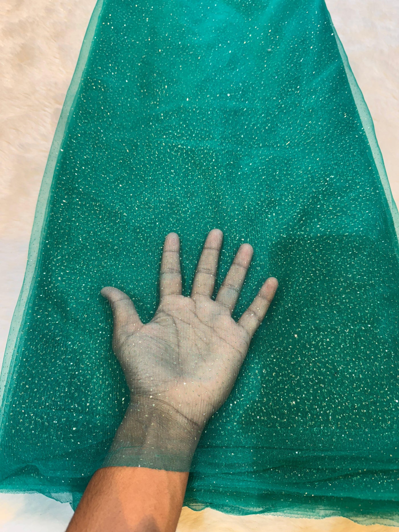 (Wholesale Pack of 10 Meter ) Imported  Sparkle Nets 54 inch width Glitter