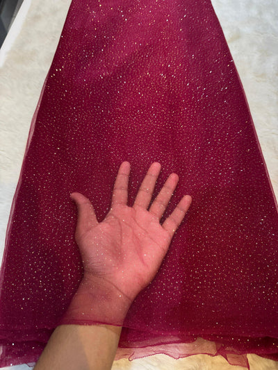(Wholesale Pack of 10 Meter ) Imported  Sparkle Nets 54 inch width Glitter