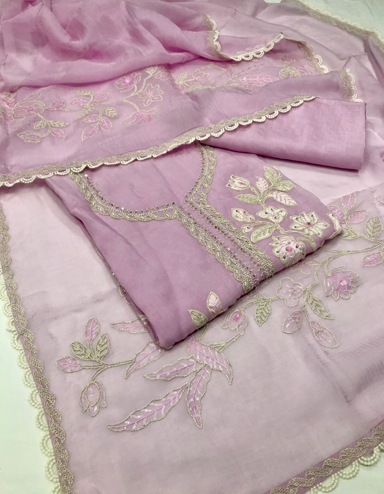 Very Beautiful unstitched organza suits