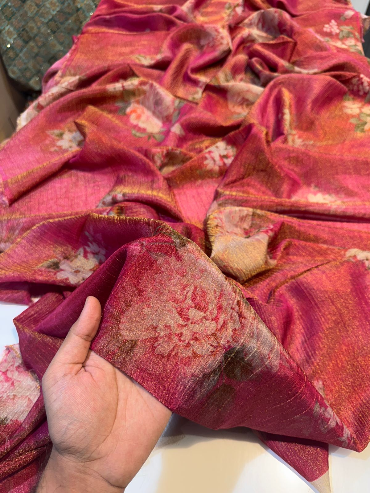 Ily Crush Tissue Floral  Prints 44 inch width