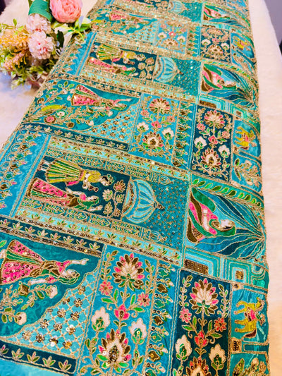 Asma Pure Crape Luxury Embroidery 44 Inch width