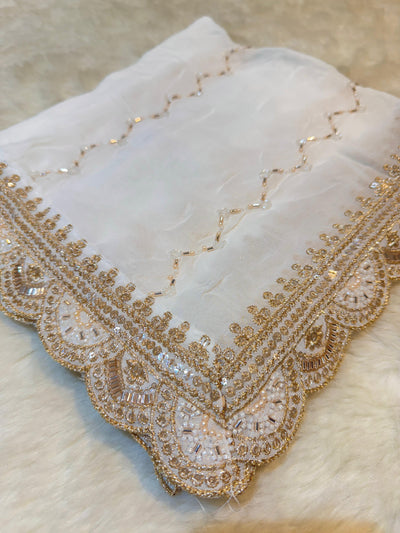 Mehz Pure Viscose Georgette Dyeable Dupatta (2.40 Meter length)