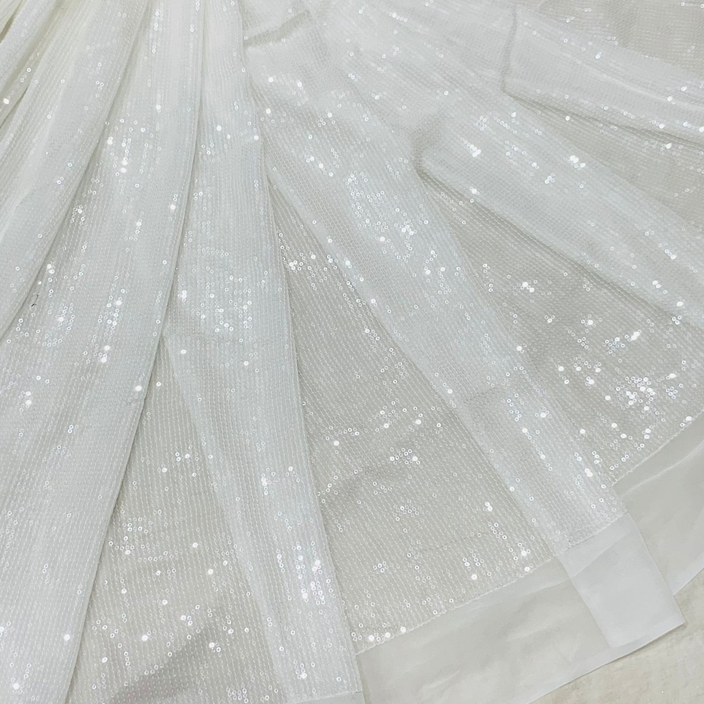 Pure Georgette Dyeable Sequins 44 Inch Width