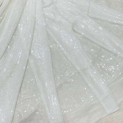 Pure Georgette Dyeable Sequins 44 Inch Width