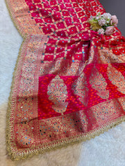 Sheeshmahal Pure Georgette Handwork Dupatta 2.35 meter length