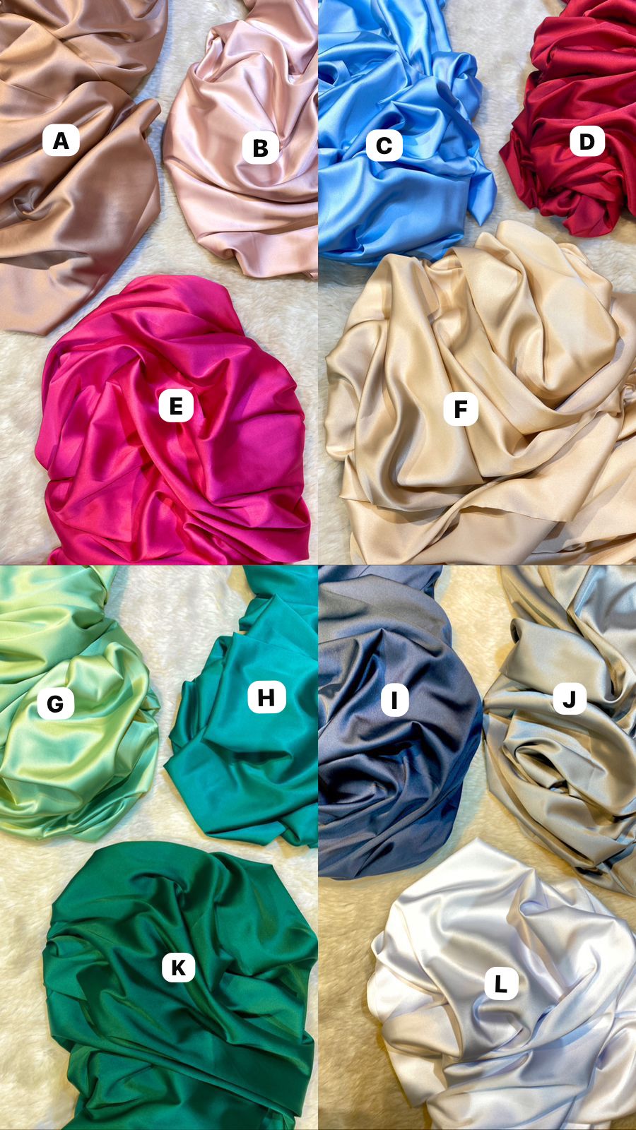 (Precut of 5 meter) Armani satin Solid colors Supersoft and Comfortabl ...