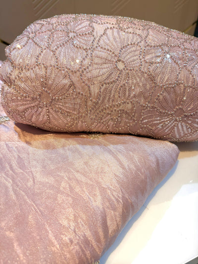 Pure Zari Tissue Handwork Combinations (Jaal / Booti)